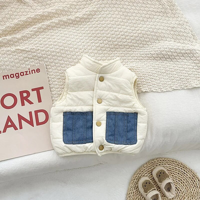 2023. aasta talveuued Lastele, ilusatele poistele mõeldud poiste pealisriided – imikute paks plüüsist lapiline vest, väikelaste moerõivad 0–3 a.