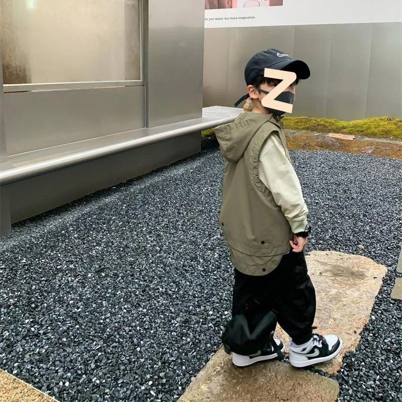 2023 Γιλέκο για Παιδικά Αγόρια Αμάνικο Μπουφάν Άνοιξη Φθινοπωρινό Παιδικό Γιλέκο Casual Βαμβακερό λεπτό παλτό για κορίτσια 4 6 8 10 12 14 ετών