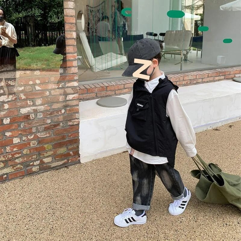 2023 Γιλέκο για Παιδικά Αγόρια Αμάνικο Μπουφάν Άνοιξη Φθινοπωρινό Παιδικό Γιλέκο Casual Βαμβακερό λεπτό παλτό για κορίτσια 4 6 8 10 12 14 ετών