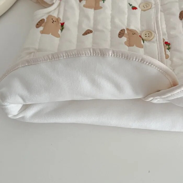 Νέο κορεατικό φθινόπωρο, χειμερινό χοντρό γιλέκο μωρό αντιανεμικό γιλέκο, παιδικό γιλέκο κοριτσιού, ανοιξιάτικο γιλέκο με δαντέλα, βαμβακερά ρούχα με επένδυση