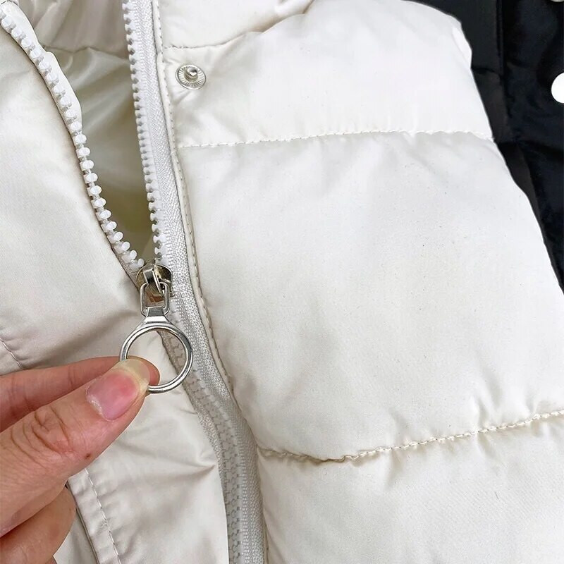 Μόδα μωρό αγόρι κοριτσάκι Χειμερινό γιλέκο Βαμβακερό Παιδικό γιλέκο μονόχρωμο με φερμουάρ Ζεστά παχιά βρεφικά ρούχα 1-12 ετών