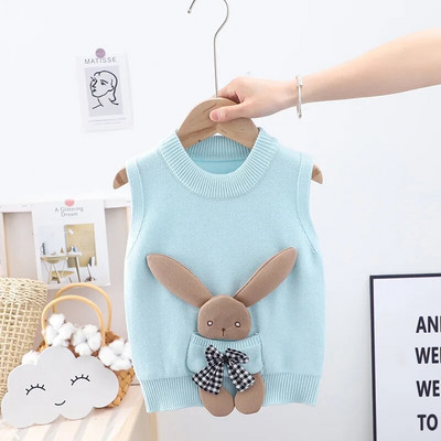 Baby Girl Pullover Vest Tüdrukute Vest Kampsun Armas Küüliku Laste Imiku Villane Sviiter Väliskandja Vest Laste Mantel 1-6Y GY06061