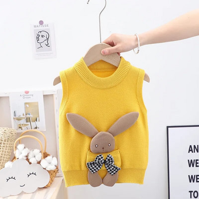 Baby Girl Pullover Vest Tüdrukute Vest Kampsun Armas Küüliku Laste Imiku Villane Sviiter Väliskandja Vest Laste Mantel 1-6Y GY06061
