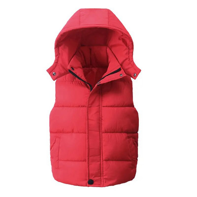 Χειμερινό παιδικό γιλέκο με κουκούλα Παιδικά μπουφάν Ζεστή βαμβακερή επένδυση Βρεφικά κορίτσια αγόρια γιλέκο παιδικά εξωτερικά ρούχα για 5-14 ετών