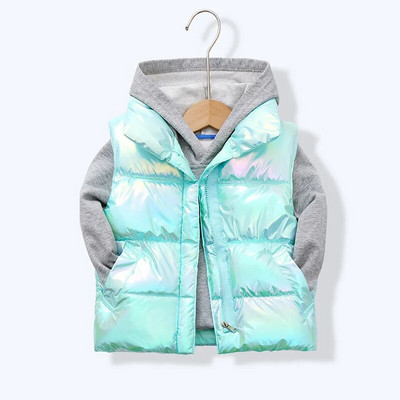 Παιδικό πουπουλένιο βαμβακερό γιλέκο 2023 Νέα Άνοιξη Φθινόπωρο Κορίτσια Μόδα γιλέκα για αγόρια Εξωτερικά ρούχα 3-14 ετών Παιδικά ρούχα