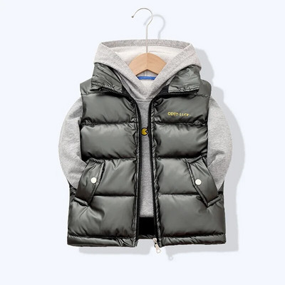 Παιδικό πουπουλένιο βαμβακερό γιλέκο 2023 Νέα Άνοιξη Φθινόπωρο Κορίτσια Μόδα γιλέκα για αγόρια Εξωτερικά ρούχα 3-14 ετών Παιδικά ρούχα