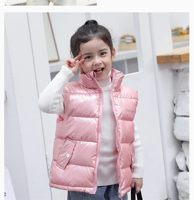 Παιδικό πουπουλένιο βαμβακερό γιλέκο 2023 Νέα Άνοιξη Φθινόπωρο Κορίτσια Μόδα γιλέκα για αγόρια Εξωτερικά ρούχα 3-14 ετών Παιδικά ρούχα