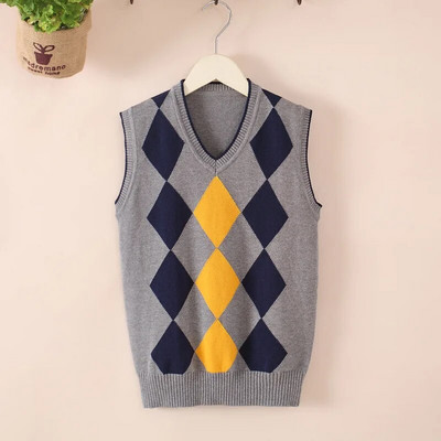 rudens mezgimas Liemenė Drabužiai berniukui Viršutiniai drabužiai vaikiški drabužiai Medvilnė Vaikiški rūbai Vaikiška Megzta liemenė