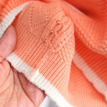 Пуловери за плетене без ръкави за бебе момиче Сладка ягодова шарка 1-6 години Ежедневна памучна тънка жилетка за момичета за малко дете GY04202