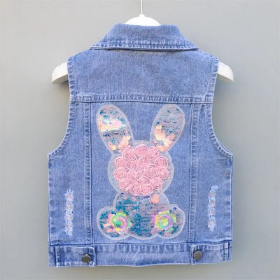 Παιδικά ρούχα Παιδικό τζιν γιλέκο 2023 Καλοκαιρινή ζακέτα για αγόρια και κορίτσια Τζιν πουκάμισο Κορεατικής μπουτίκ Ρούχα σε απλό στυλ