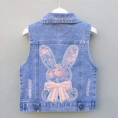 Παιδικά ρούχα Παιδικό τζιν γιλέκο 2023 Καλοκαιρινή ζακέτα για αγόρια και κορίτσια Τζιν πουκάμισο Κορεατικής μπουτίκ Ρούχα σε απλό στυλ