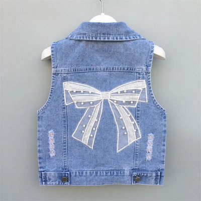 Παιδικά ρούχα Παιδικό τζιν γιλέκο 2023 Καλοκαιρινή ζακέτα για αγόρια και κορίτσια Τζιν πουκάμισο Κορεατικής μπουτίκ Ρούχα σε απλό στυλ