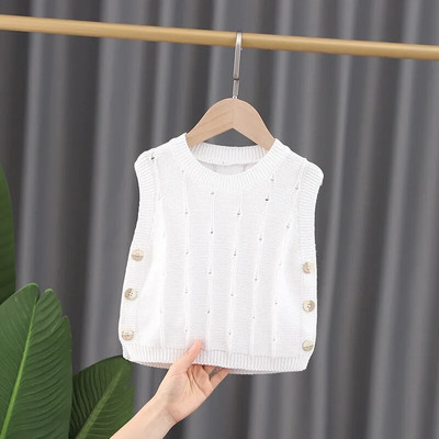 Vaikų berniukų liemenė spyruokliniai kūdikių rūbai Megzti laisvalaikio berankove kūdikio liemenė vaikiški drabužiai Liemenė 0-5Y