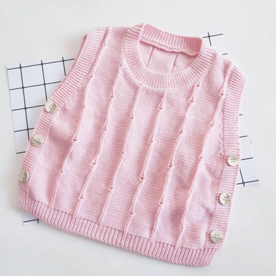 Vaikų berniukų liemenė spyruokliniai kūdikių rūbai Megzti laisvalaikio berankove kūdikio liemenė vaikiški drabužiai Liemenė 0-5Y