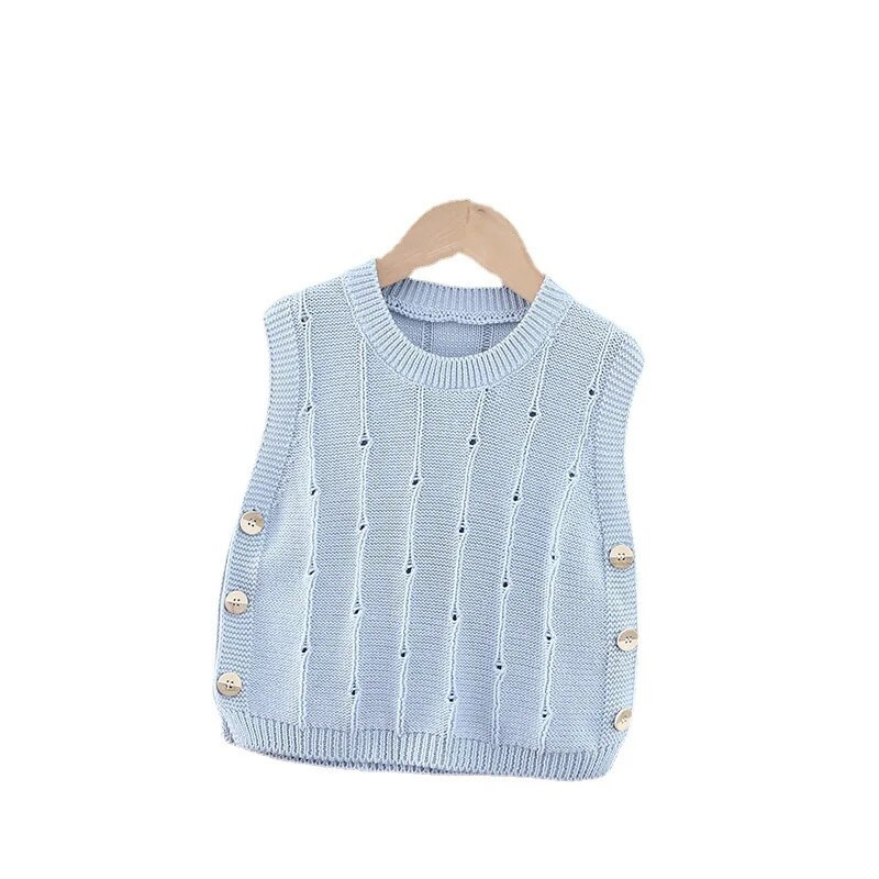 Vaikų berniukų liemenė spyruokliniai kūdikių rūbai Megzti laisvalaikio berankove kūdikio liemenė vaikiški drabužiai Liemenė 0-5Y