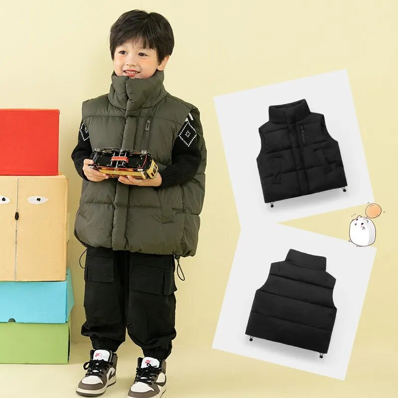 Poiste vest Beebi laste sulevest 2023 roheline soe pluss paks talvine sügis välijope lasteriided