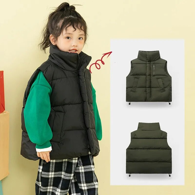 Poiste vest Beebi laste sulevest 2023 roheline soe pluss paks talvine sügis välijope lasteriided