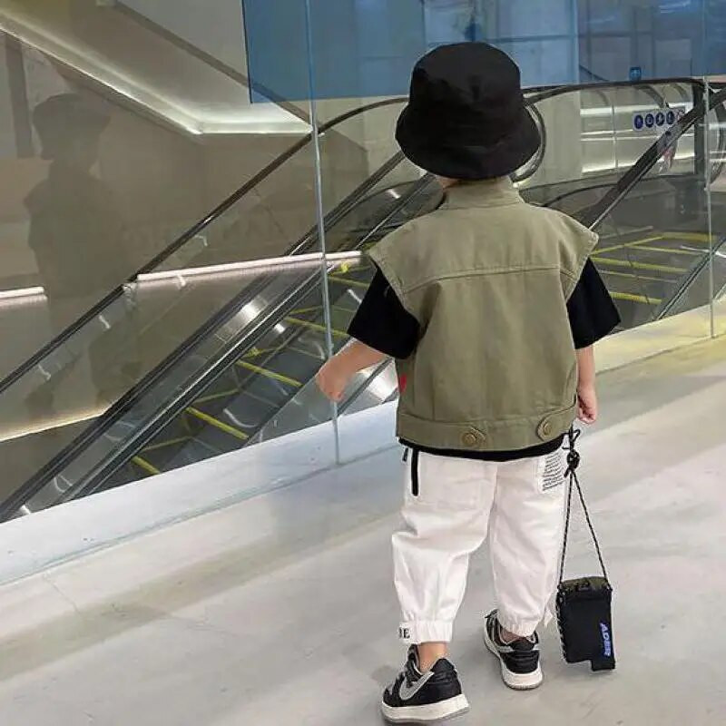 2-11Y Lastele Puuvillased vestid Mantlid Sügispoistele Vestid Alla keeratav krae Tõmblukk lahti vaba vabaaja Kerged laste ülerõivad Riided H29