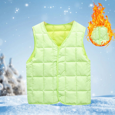 Vestă de puf pentru copii, băieți, fete, toamnă/iarnă, cataramă frontală, culoare uni, vestă pentru copii, petrecere, aniversare și pentru fete, pachete de topuri