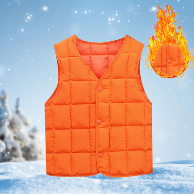 Vestă de puf pentru copii, băieți, fete, toamnă/iarnă, cataramă frontală, culoare uni, vestă pentru copii, petrecere, aniversare și pentru fete, pachete de topuri