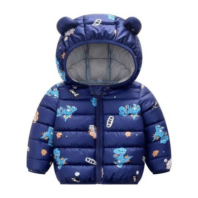 2-6 ani urechi drăguțe iarnă băieți fete jachetă 2 culori Thcik păstrează căldura stil de îmbinare design modă haină puf pentru copii