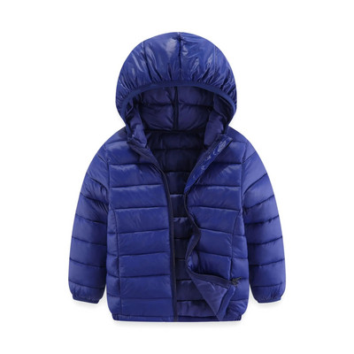 2023 m. žiemos berniukų mergaičių striukė 4–14 metų vaikams, vienspalvė, šilta paltas su gobtuvu, skirtas vaikams, lengvi pūkiniai medvilniniai viršutiniai drabužiai