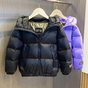 Χειμερινό παιδικό μπουφάν με κουκούλα με κουκούλα για κορίτσια Αδιάβροχο παχύρρευστο ζεστό φουσκωτό ρούχα για αγόρια Εξωτερικά ενδύματα Snowsuit XMP403