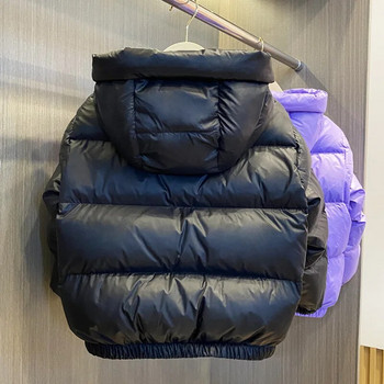 Χειμερινό παιδικό μπουφάν με κουκούλα με κουκούλα για κορίτσια Αδιάβροχο παχύρρευστο ζεστό φουσκωτό ρούχα για αγόρια Εξωτερικά ενδύματα Snowsuit XMP403