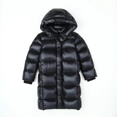 -30 Girls Thickened Down Jacket 2023 Winter New Korean Children`s Long Down Jacket Baby`s Coat Jacket Outwear 4 6 8 10 13 15Y