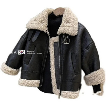 Корейска версия Зимни палта 2023 Връхни дрехи за момичета Топло поларено яке Бебешки якета за момичета за есен-зима Детско облекло TY88