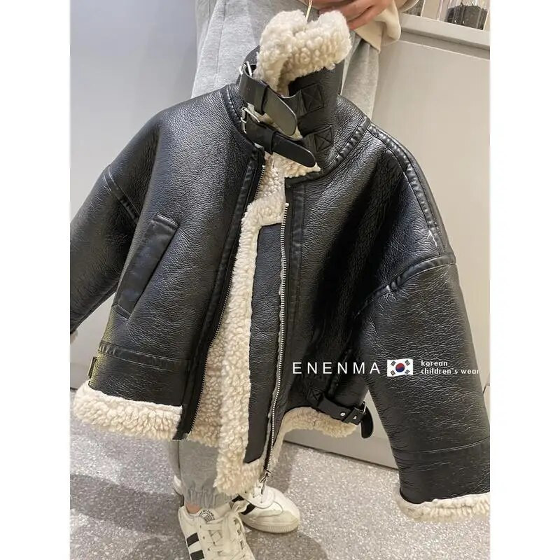 Κορεατική έκδοση Χειμερινά παλτό 2023 Εξωτερικά ρούχα για κορίτσια Ζεστό φλις μπουφάν Βρεφικά μπουφάν για φθινοπωρινά χειμωνιάτικα παιδικά ρούχα TY88