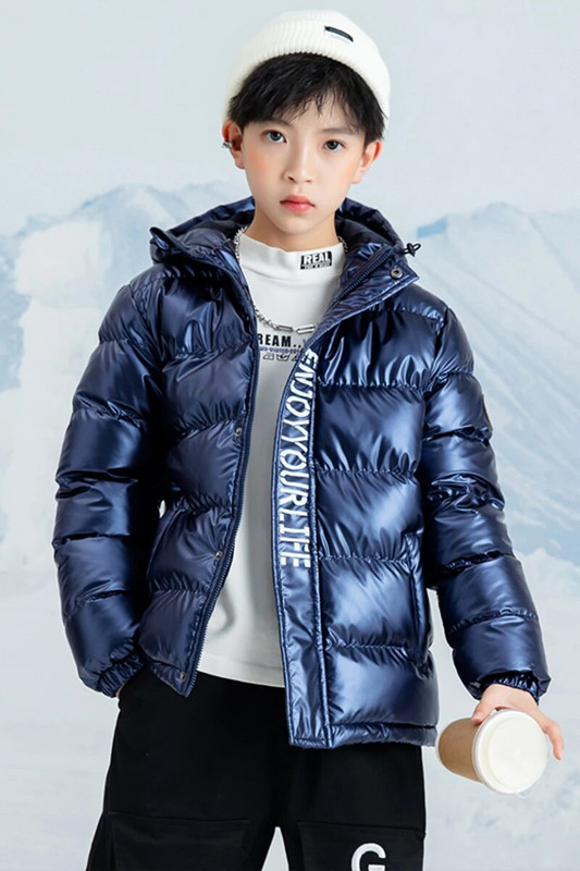 Stora berniukų šilta parka vaikiška striukė žieminė laisvalaikio paaugliams viršutiniai drabužiai paltai juodi mėlyni su gobtuvu vaikams medvilninė vėjo striukė XMP564