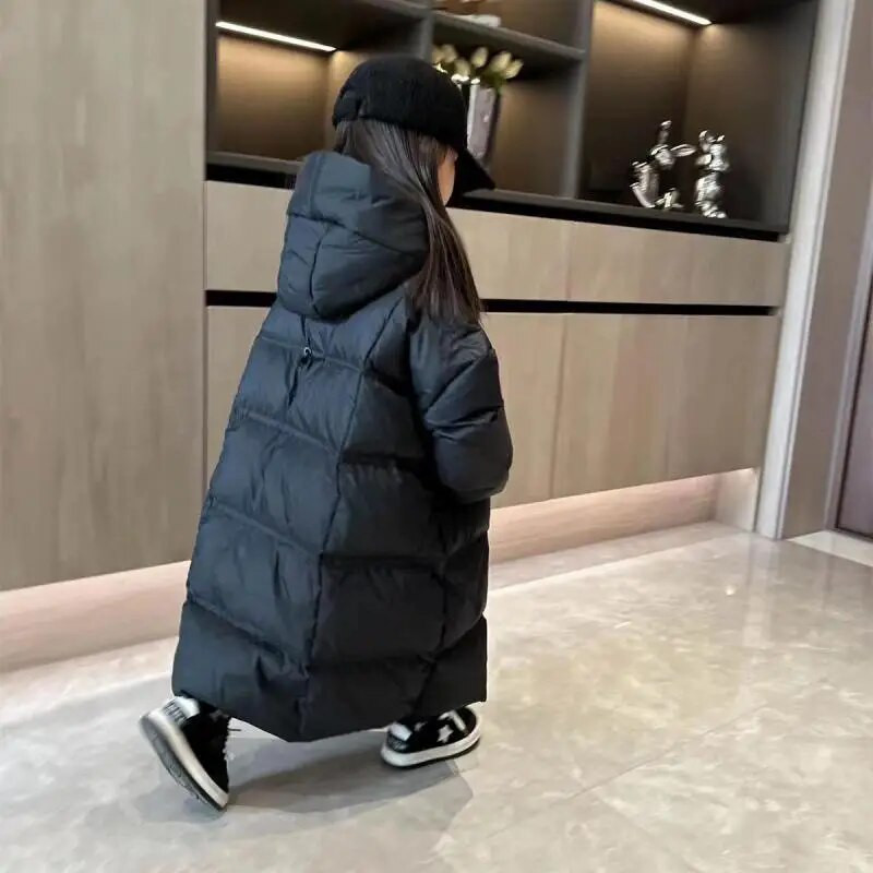 Χειμώνας 2023 Νέα Ρούχα Εφηβικά πουπουλένια μπουφάν Παιδικά μακρυά με κουκούλα Βαμβακερά παλτό Φαρδιά παιδικά παλτό αντιανεμικό