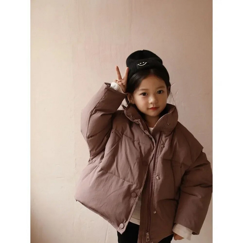 2023 m. žiema Naujos vaikiškos pūkinės striukės Mada Šilta Vaikų Duona Parkas Drabužiai Kūdikių Stori Paltai mergaitėms Berniukams Baltos Ančių pūkinės