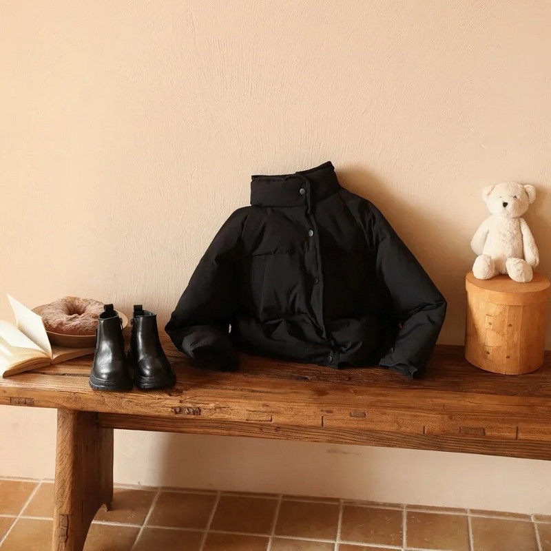 2023 m. žiema Naujos vaikiškos pūkinės striukės Mada Šilta Vaikų Duona Parkas Drabužiai Kūdikių Stori Paltai mergaitėms Berniukams Baltos Ančių pūkinės