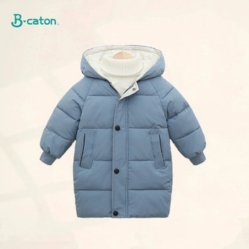 Детски пухени якета със средна дължина с дълъг ръкав за момчета и момичета Пухени якета Дебели топли детски пухени якета Детски дрехи