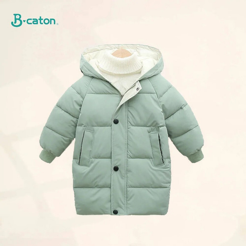Παιδικό παλτό Μεσομάνικο μακρυμάνικο για αγόρια κορίτσια Μπουφάν πουπουλένιο τζάκετ Παχύ Ζεστό Παιδικό πουπουλό παλτό Παιδικά ρούχα