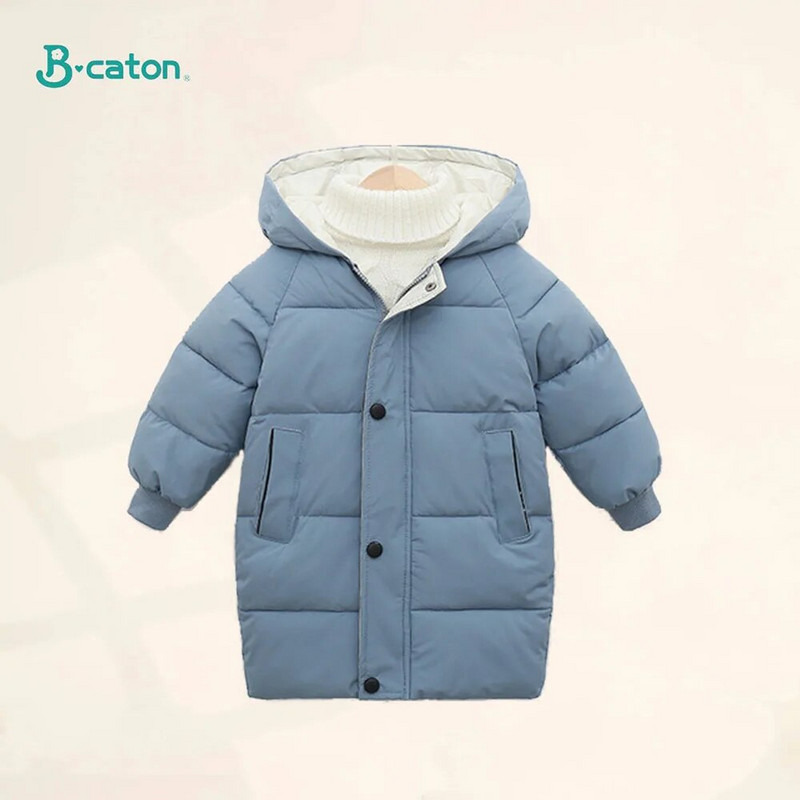 Παιδικό παλτό Μεσομάνικο μακρυμάνικο για αγόρια κορίτσια Μπουφάν πουπουλένιο τζάκετ Παχύ Ζεστό Παιδικό πουπουλό παλτό Παιδικά ρούχα