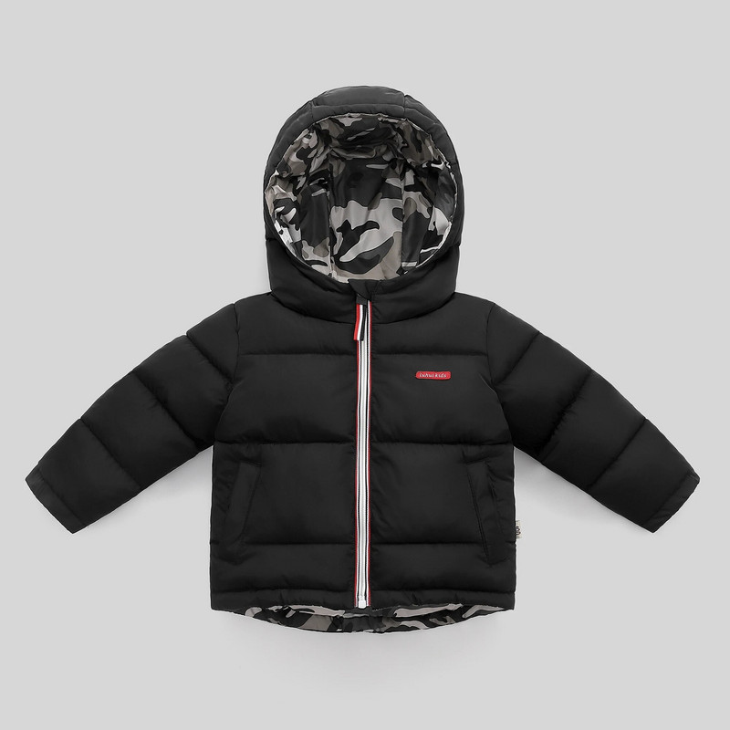 LZH 2022 vaikiška pūkinė striukė Paminkštinta striukė vaikams Kamufliažinė dvipusė apranga berniukams Rudens žiemos paltas berniukams