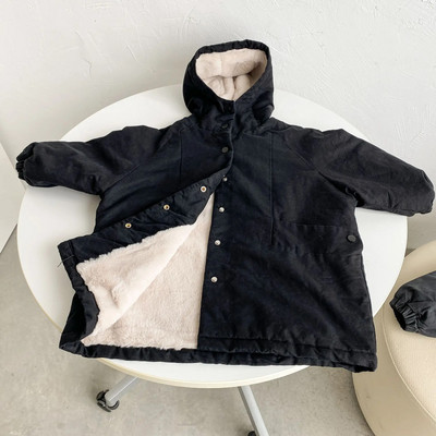 7837 Lastemantel Kapuutsiga puuvillase polsterdusega ülerõivad 2023. aasta talvine kuum soodusmüük, lisaks sametine puuvillase polsterdatud jope trentšmantel