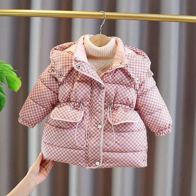 Κοριτσίστικα Baby's Coat Jacket Outwear 2023 Thicken Winter Plus Velvet Ζεστό Βαμβακερό Fleece Υψηλής Ποιότητας Παιδικά Ρούχα Parkas Q705