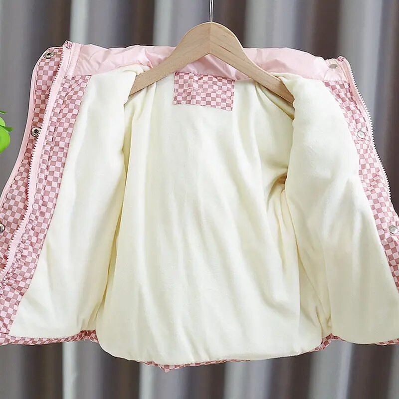 Κοριτσίστικα Baby's Coat Jacket Outwear 2023 Thicken Winter Plus Velvet Ζεστό Βαμβακερό Fleece Υψηλής Ποιότητας Παιδικά Ρούχα Parkas Q705