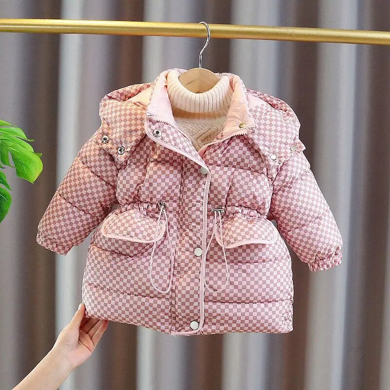 Κοριτσίστικα Baby's Coat Jacket Outwear 2023 Thicken Winter Plus Velvet Ζεστό Βαμβακερό Fleece Υψηλής Ποιότητας Παιδικά Ρούχα Parkas Q705