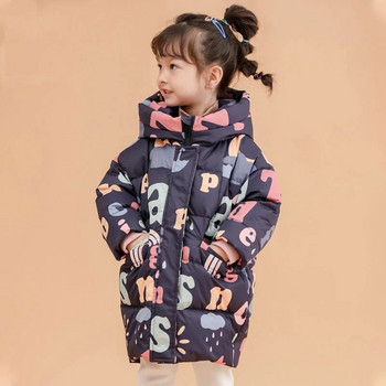 Зимни якета за момичета и момчета Топли водоустойчиви детски дълги пухени палта Анимационни детски екипи за сняг Бебешка термопарка 1-8 години