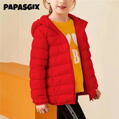 Χειμερινό μπουφάν για αγόρια Κοριτσίστικα Μπουφάν Μαύρο Κόκκινο Παλτό με κουκούλα με φερμουάρ Παιδικό Μπουφάν Παιδικό Μπουφάν Μπουφάν με κουκούλα χοντρό 5-13Y