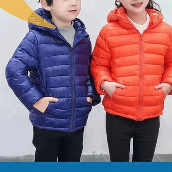 Χειμερινό μπουφάν για αγόρια Κοριτσίστικα Μπουφάν Μαύρο Κόκκινο Παλτό με κουκούλα με φερμουάρ Παιδικό Μπουφάν Παιδικό Μπουφάν Μπουφάν με κουκούλα χοντρό 5-13Y