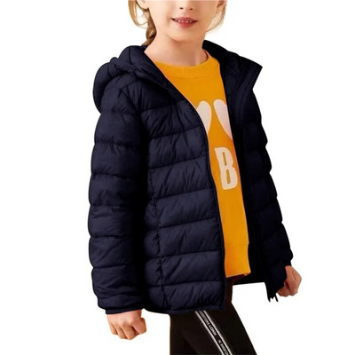 Χειμερινό μπουφάν για αγόρια Κοριτσίστικα Μπουφάν Μαύρο Κόκκινο Παλτό με κουκούλα με φερμουάρ Παιδικό Μπουφάν Παιδικό Μπουφάν Μπουφάν με κουκούλα χοντρό 5-13Y