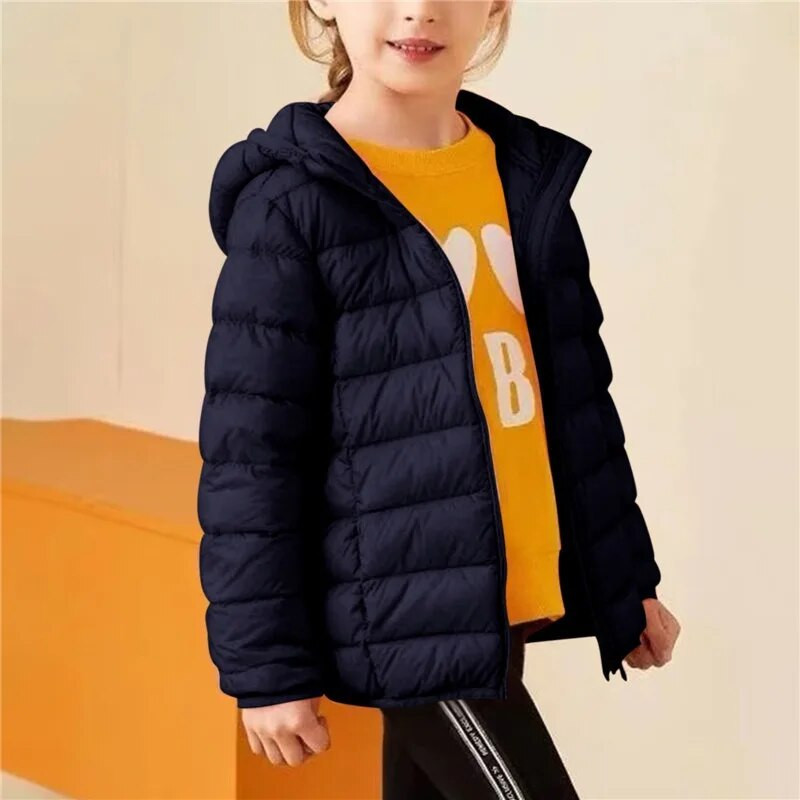 Χειμερινό μπουφάν για αγόρια Κοριτσίστικα Μπουφάν Μαύρο Κόκκινο Παλτό με κουκούλα με φερμουάρ Παιδικό Μπουφάν Παιδικό Μπουφάν Μπουφάν με κουκούλα χοντρό 5-13Y