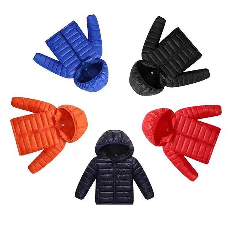 Χειμερινό μπουφάν για αγόρια Κοριτσίστικα Μπουφάν Μαύρο Κόκκινο Παλτό με κουκούλα με φερμουάρ Παιδικό Μπουφάν Παιδικό Μπουφάν Μπουφάν με κουκούλα χοντρό 5-13Y