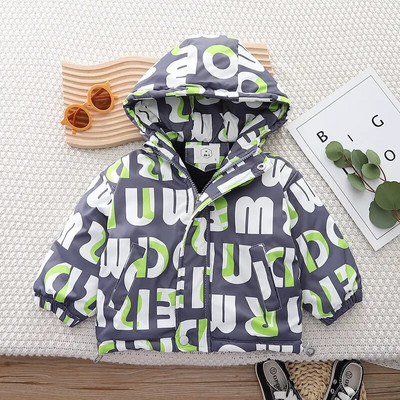 Uued lapsed talvesoojad ülerõivad lastele multifilmid paksud kamuflaažijoped Beebipoisid puuvillased riided väikelaste imikute kapuutsid Mantlid